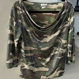 Camo Studded top Medium